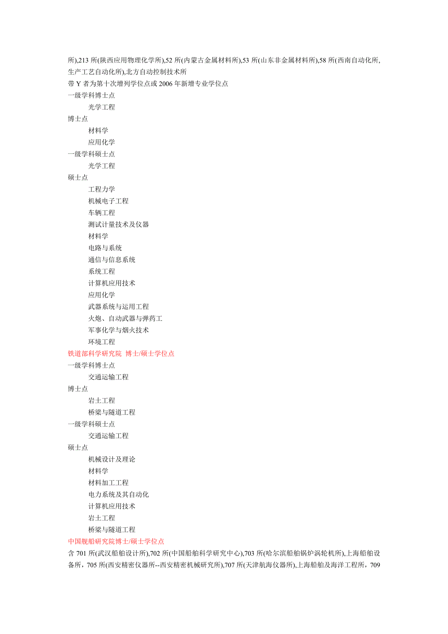 理工农医科研院所博士硕士学位点_第3页