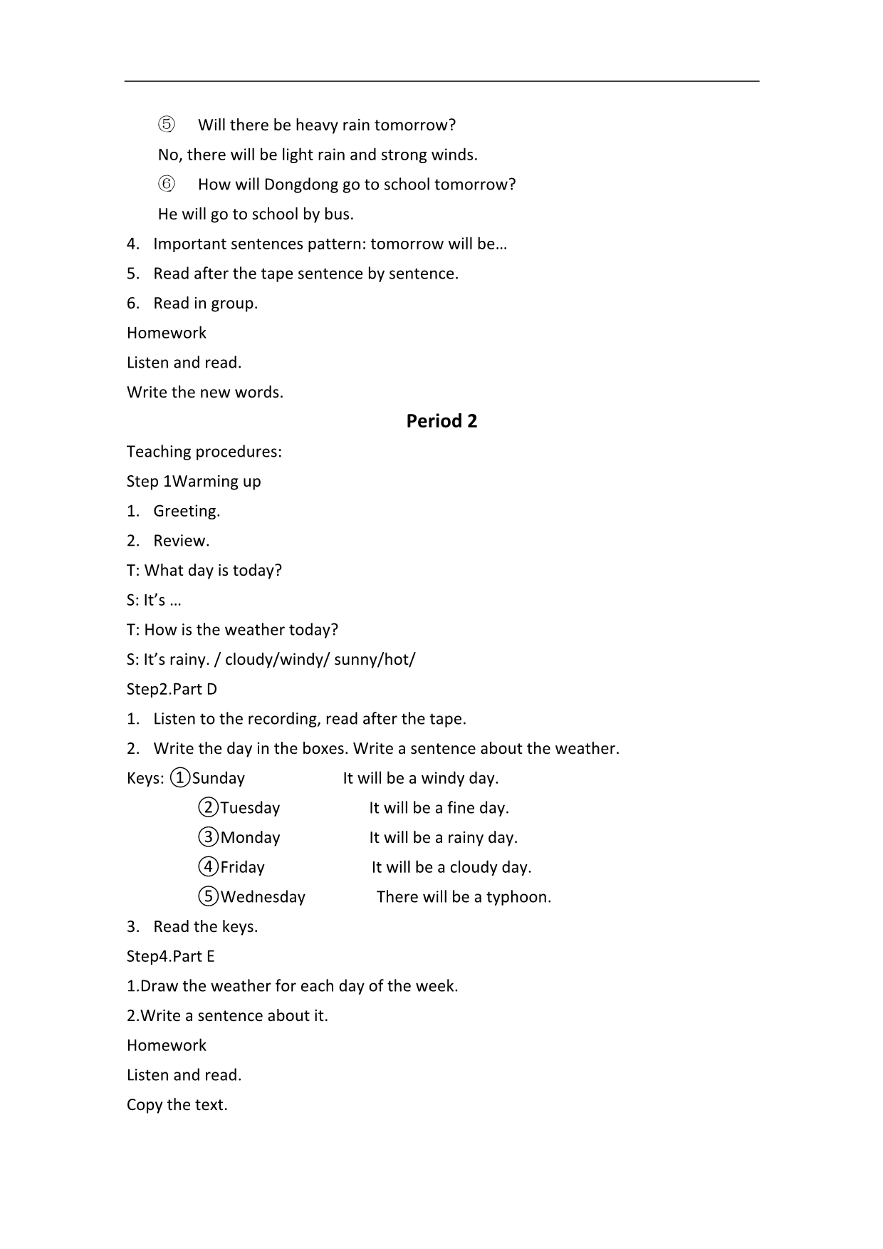 （湘少版）三年级英语下册教案 Unit 10(1)_第2页