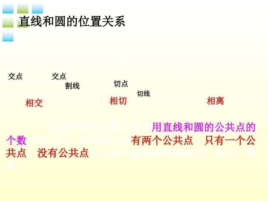 九年级数学上册 直线与圆的位置关系课件 人教新课标版_第5页