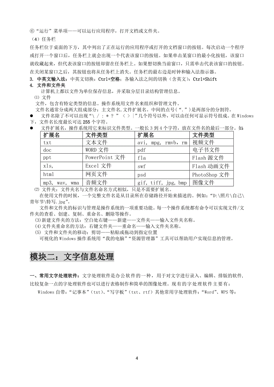 2014年云南初中信息技术五大模块复习资料：总结计划汇报设计可编辑_第4页