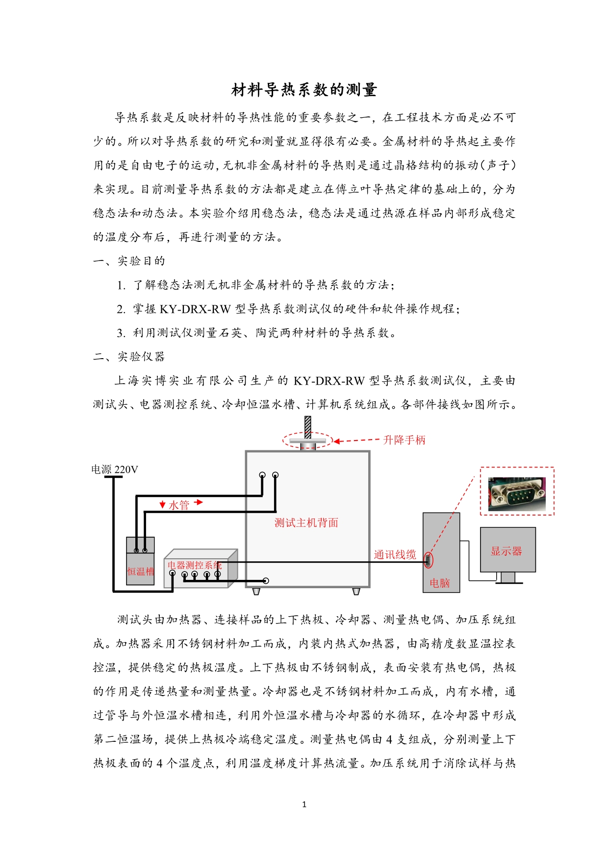 材料导热系数的测量_第1页