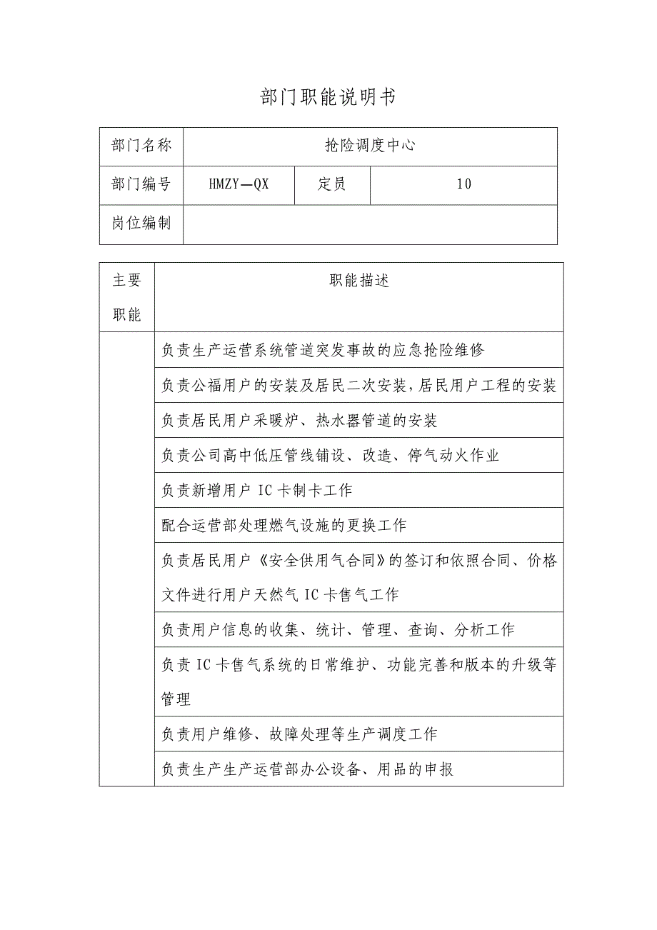 部门岗位职责及工作流程_第1页