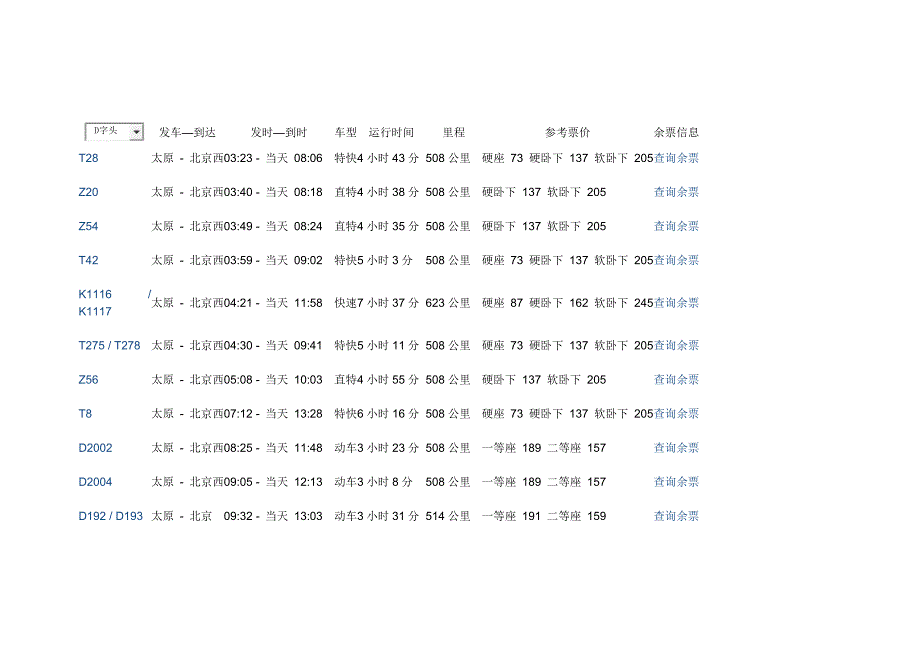 北京到秦皇岛的列车时刻表_第1页