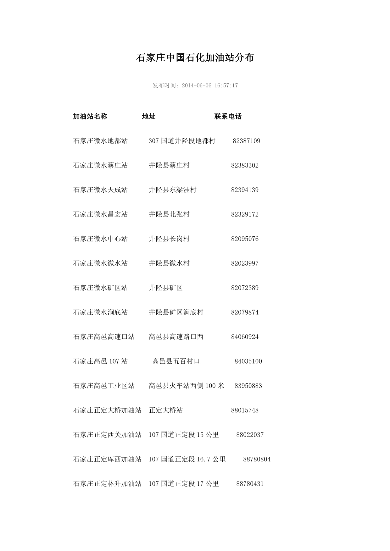 河北石家庄中石化加油站_第1页