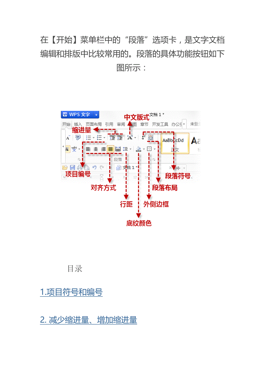 WPS文字教程：排版基础关于“段落”选项_第1页