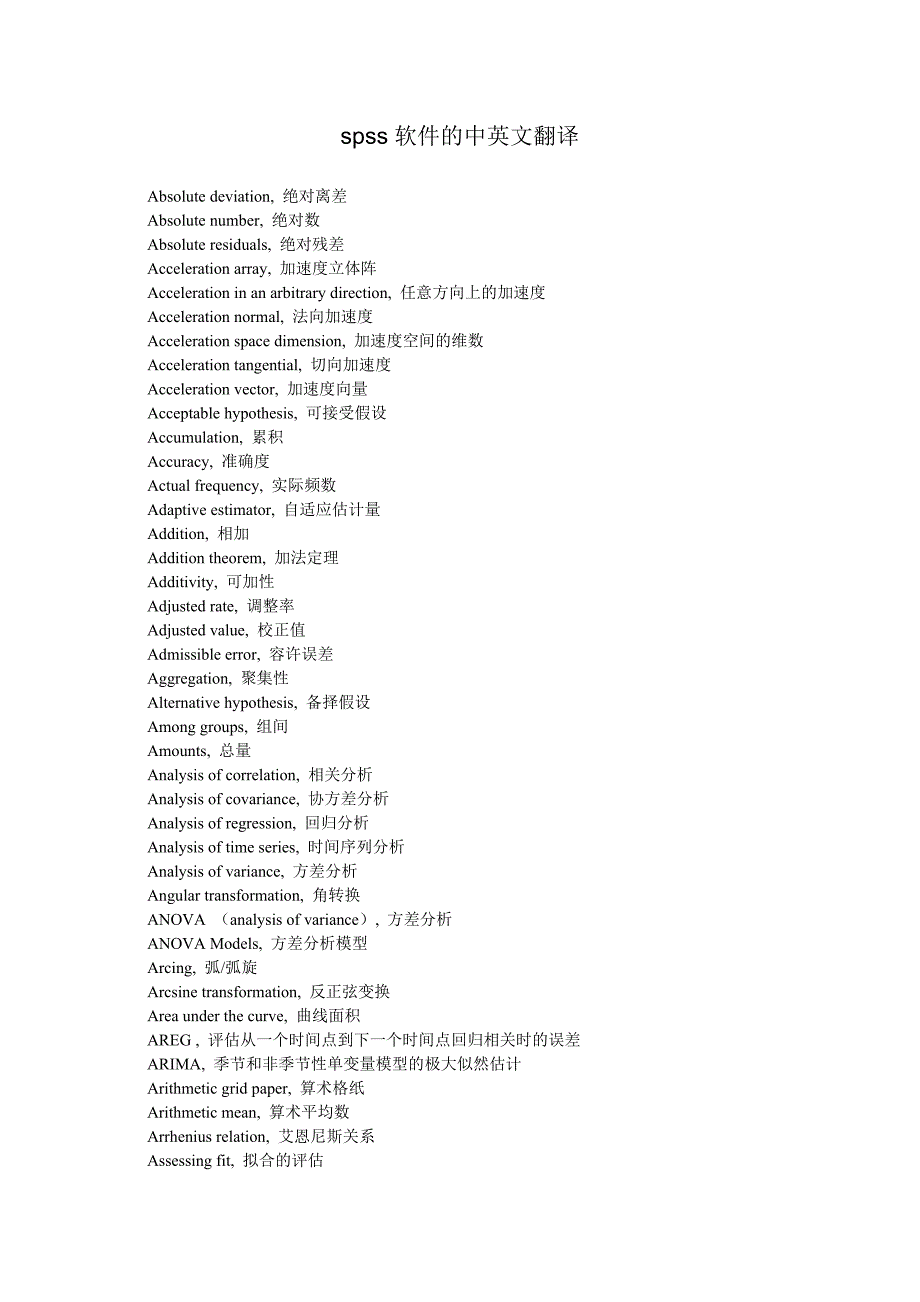 spss软件的中英文翻译_第1页