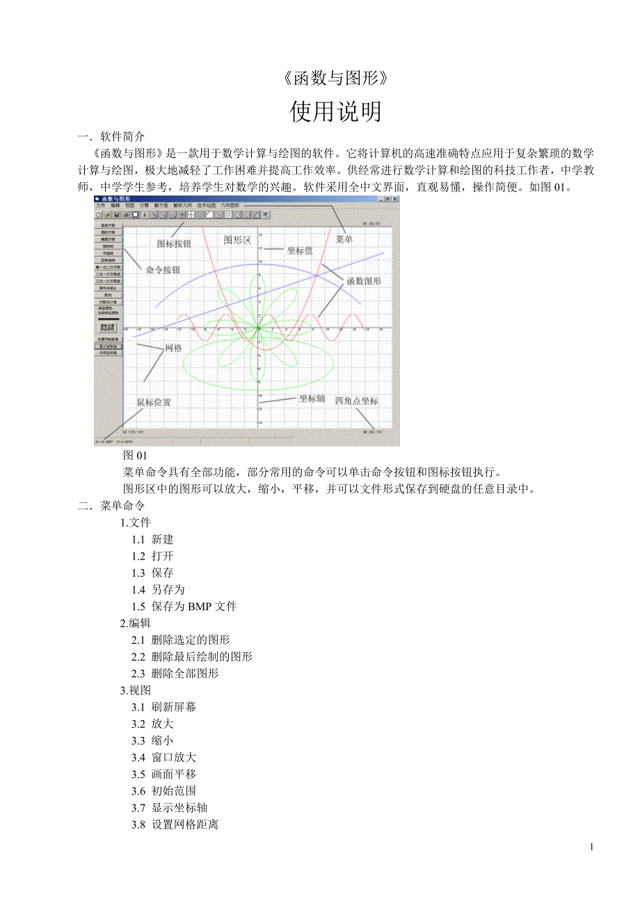 函数与图形使用说明_第1页