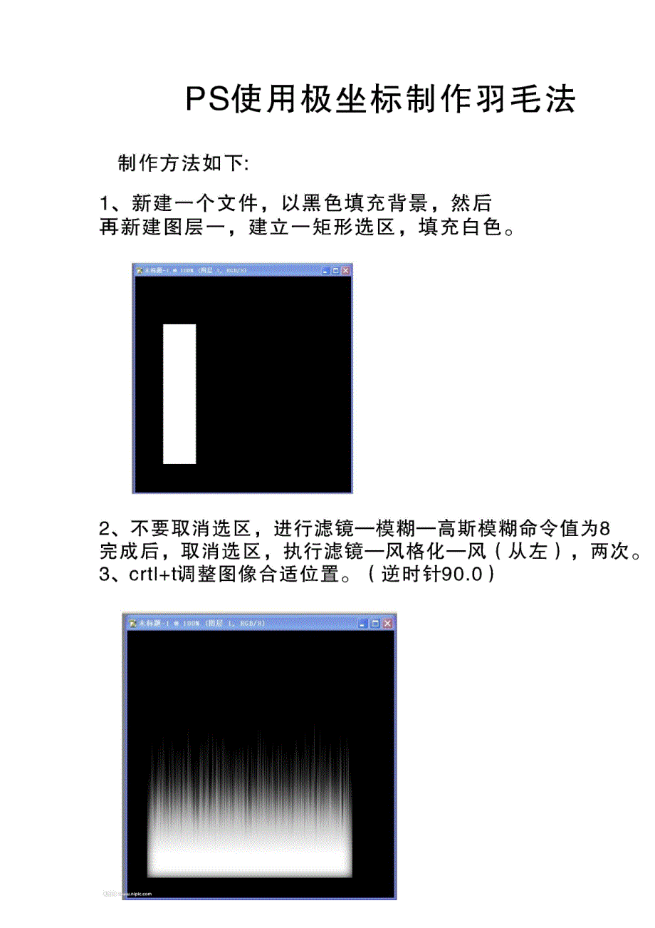 PS使用极坐标命令制作逼真羽毛_第2页