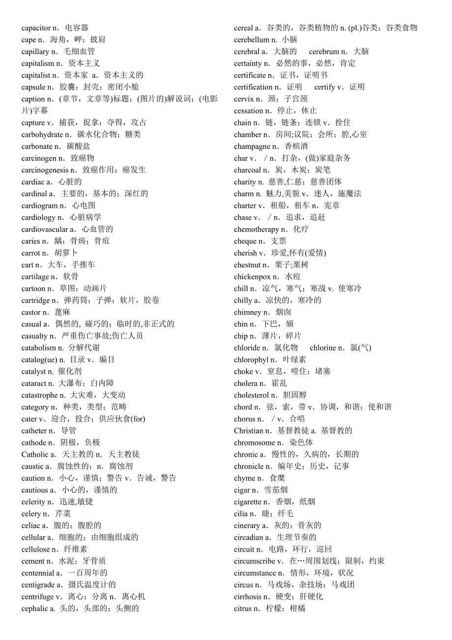 医学考博英语词汇表 (1)_第5页