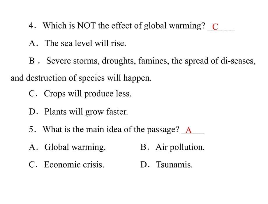 【优化课堂】2012高中英语 Unit4 period ⅰ warmingup & reading课件 新人教版选修6_第5页