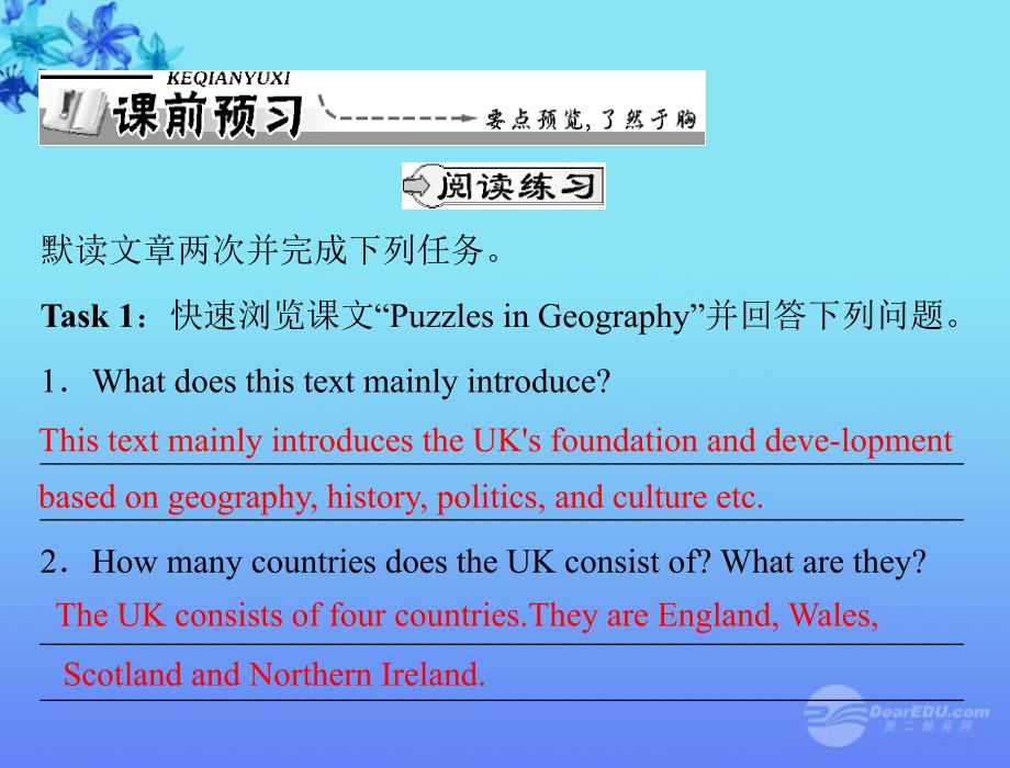 【优化课堂】2012高中英语 Unit2 period ⅰ warming up & reading课件 新人教版必修5_第2页