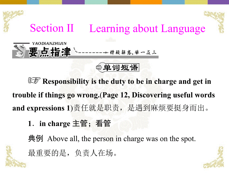 【优化课堂】2012年高中英语 unit 2：section ⅱ learning about language课件  新人教版必修2_第1页