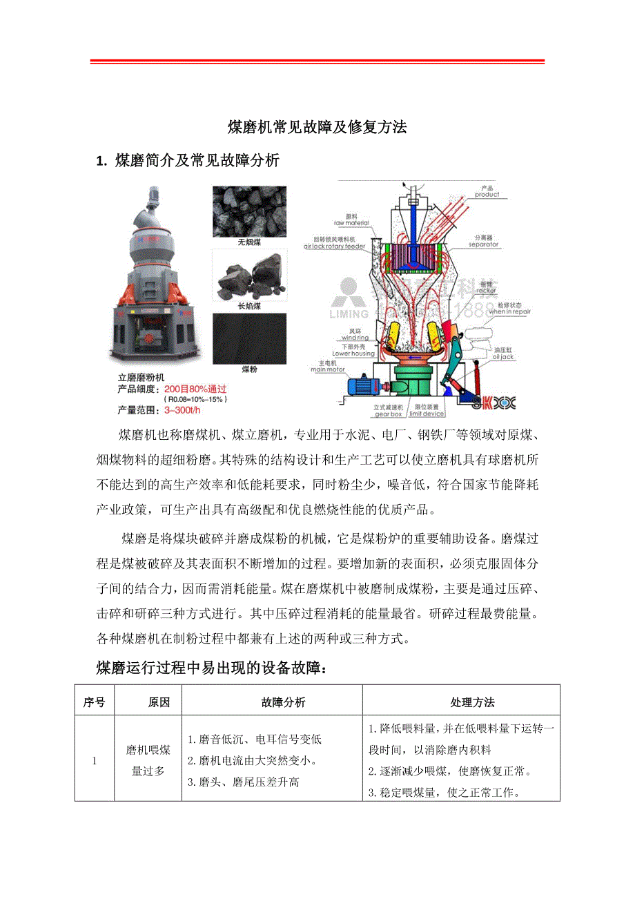 煤磨机常见故障及修复方法_第1页
