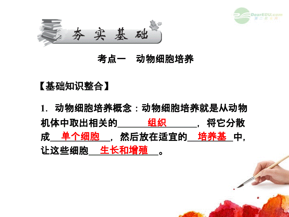 【名师导学】2013高考生物一轮复习 2.76 动物细胞工程课件 新人教版选修3_第2页