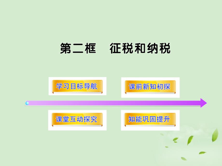 【开学大礼包】2013届高三政治 3.8.2 征税和纳税课件 新人教版必修1_第1页