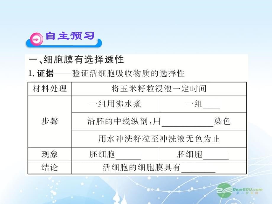 【开学大礼包】2012年高中生物 2.2细胞膜和细胞壁课件 浙科版必修1_第5页