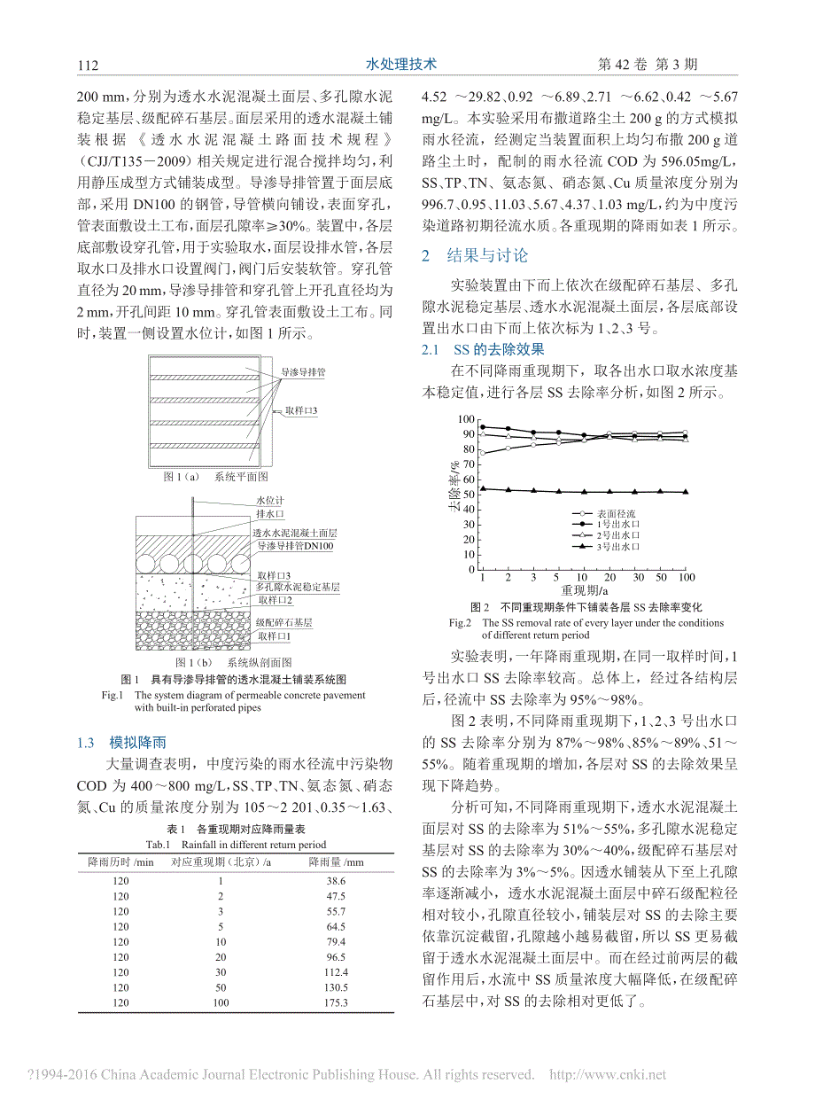 具有导渗导排管的透水混凝土铺装对径流污染物控制实验_第2页