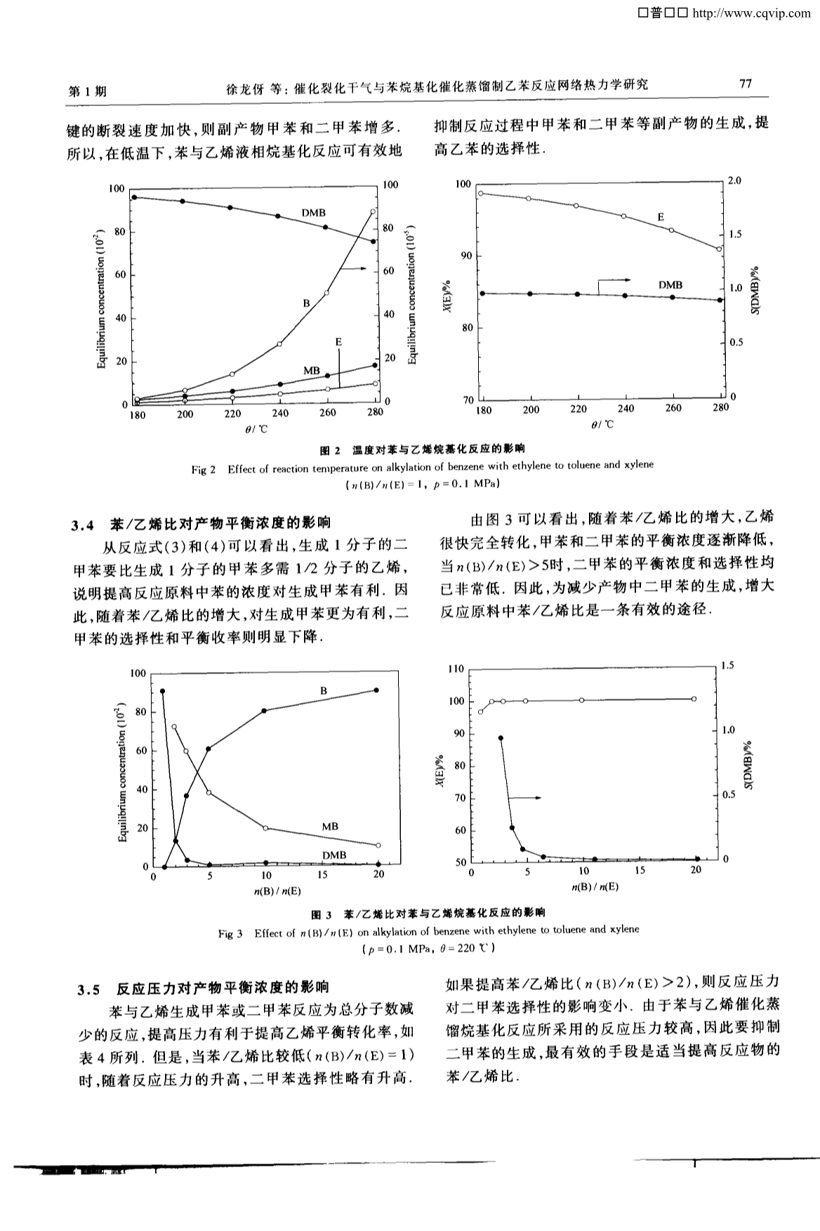 催化裂化干气与苯烷基化催化蒸馏制乙苯反应网络热力学研究_第5页