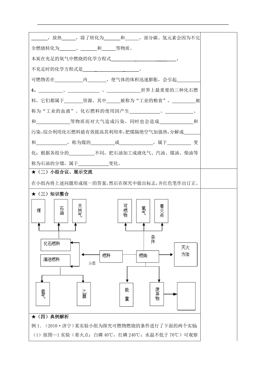 山东省郯城三中九年级化学《燃料及其利用》教案_第2页