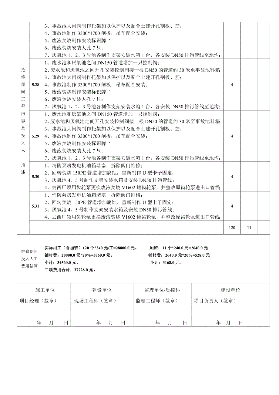 工程量确认单 123       编号_第4页