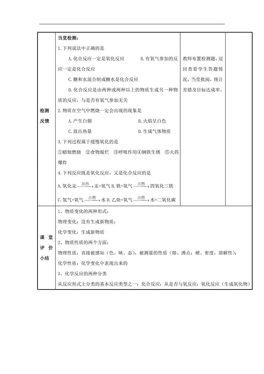 江苏省启东市初三化学复习学案：2.2《氧气》2_第5页