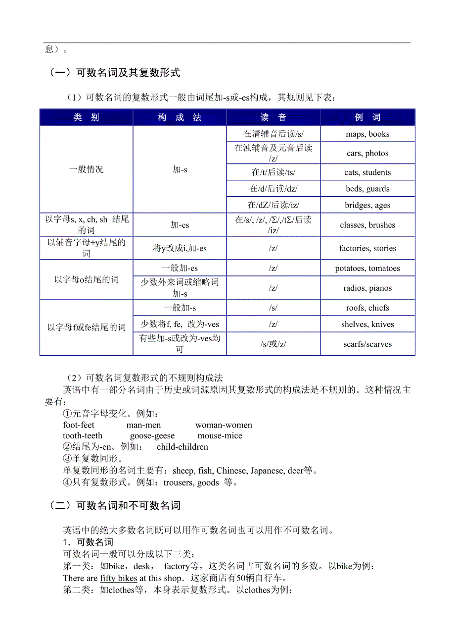 初中英语名词(教师用)_第2页