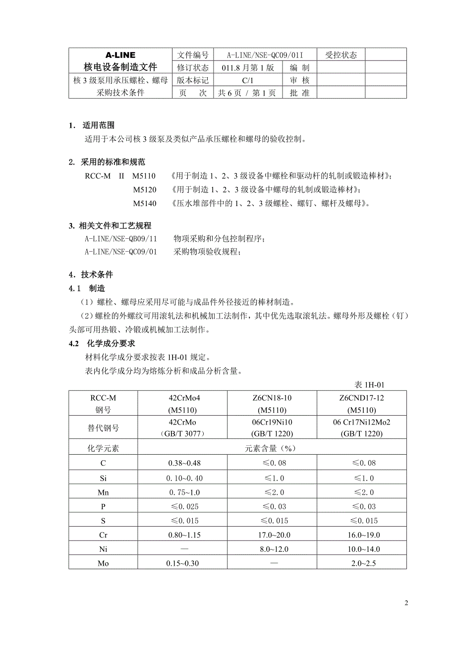 技术文件：承压螺栓及螺母技术条件_第3页