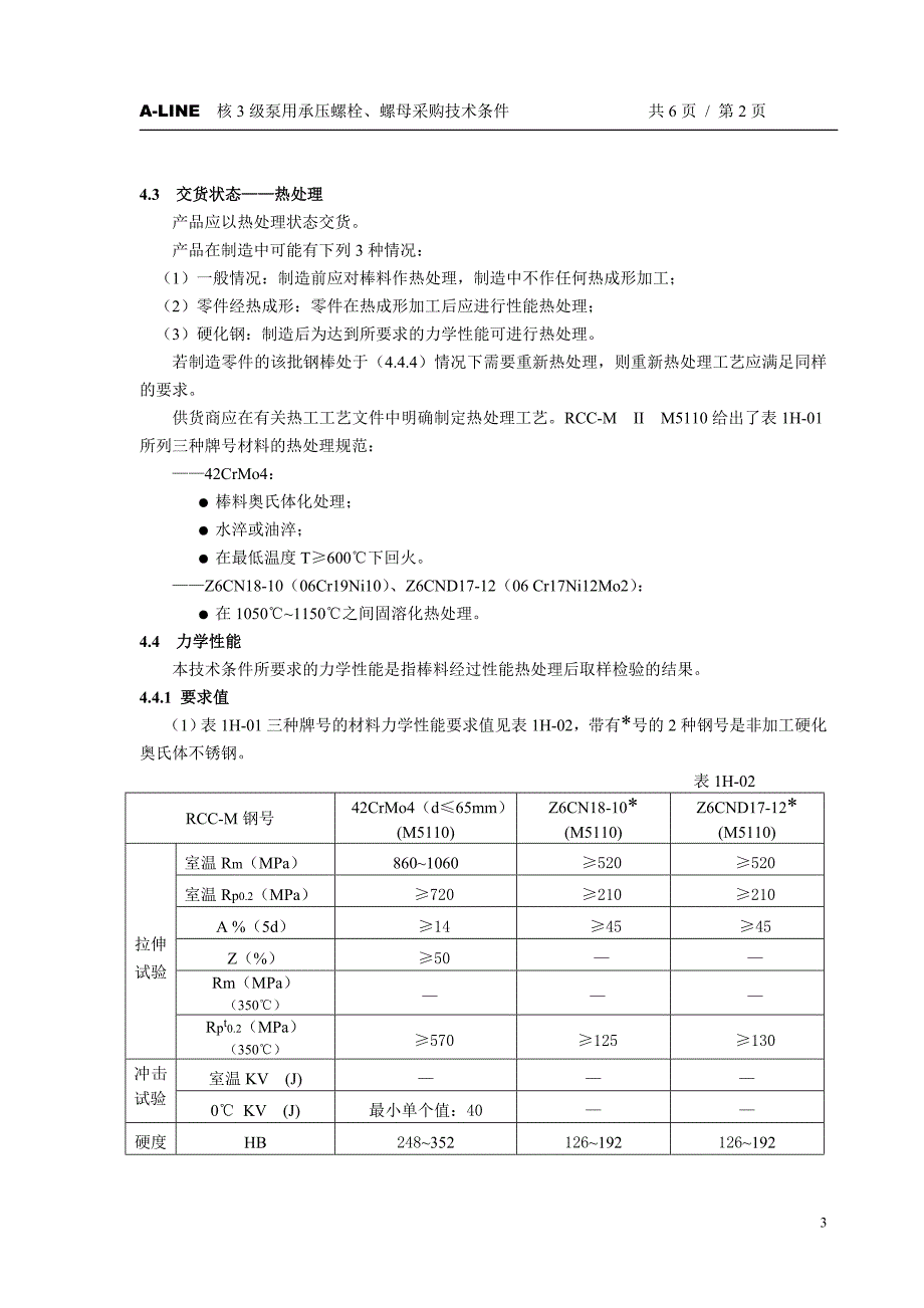 技术文件：承压螺栓及螺母技术条件_第4页