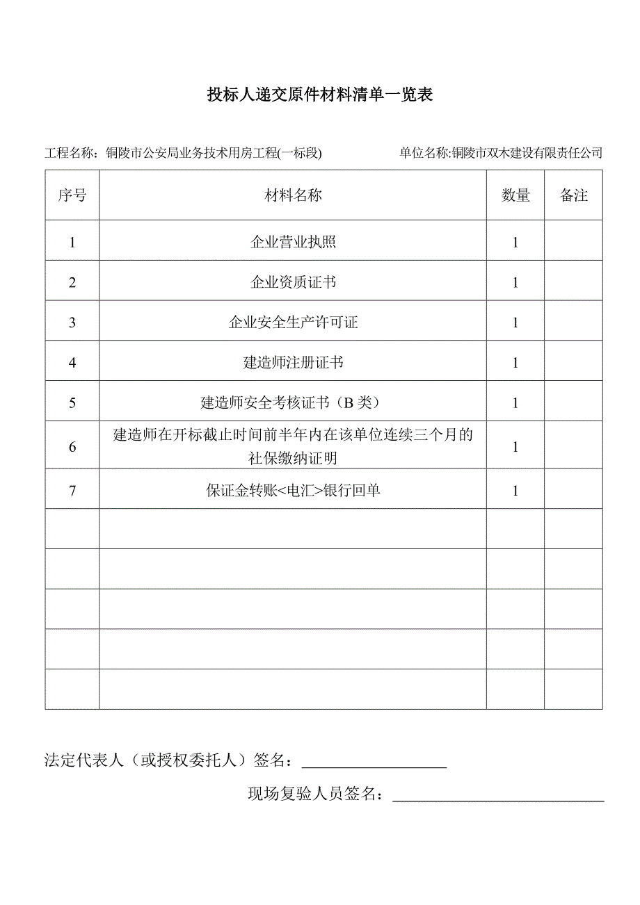 投标人递交原件材料清单一览表_第2页