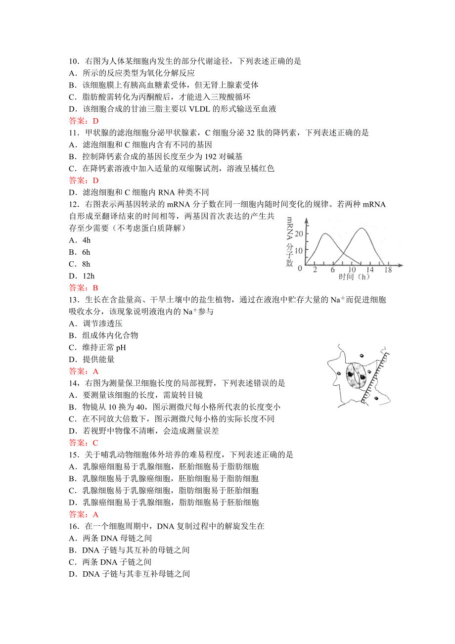 2011生命科学试题(上海卷)_第2页