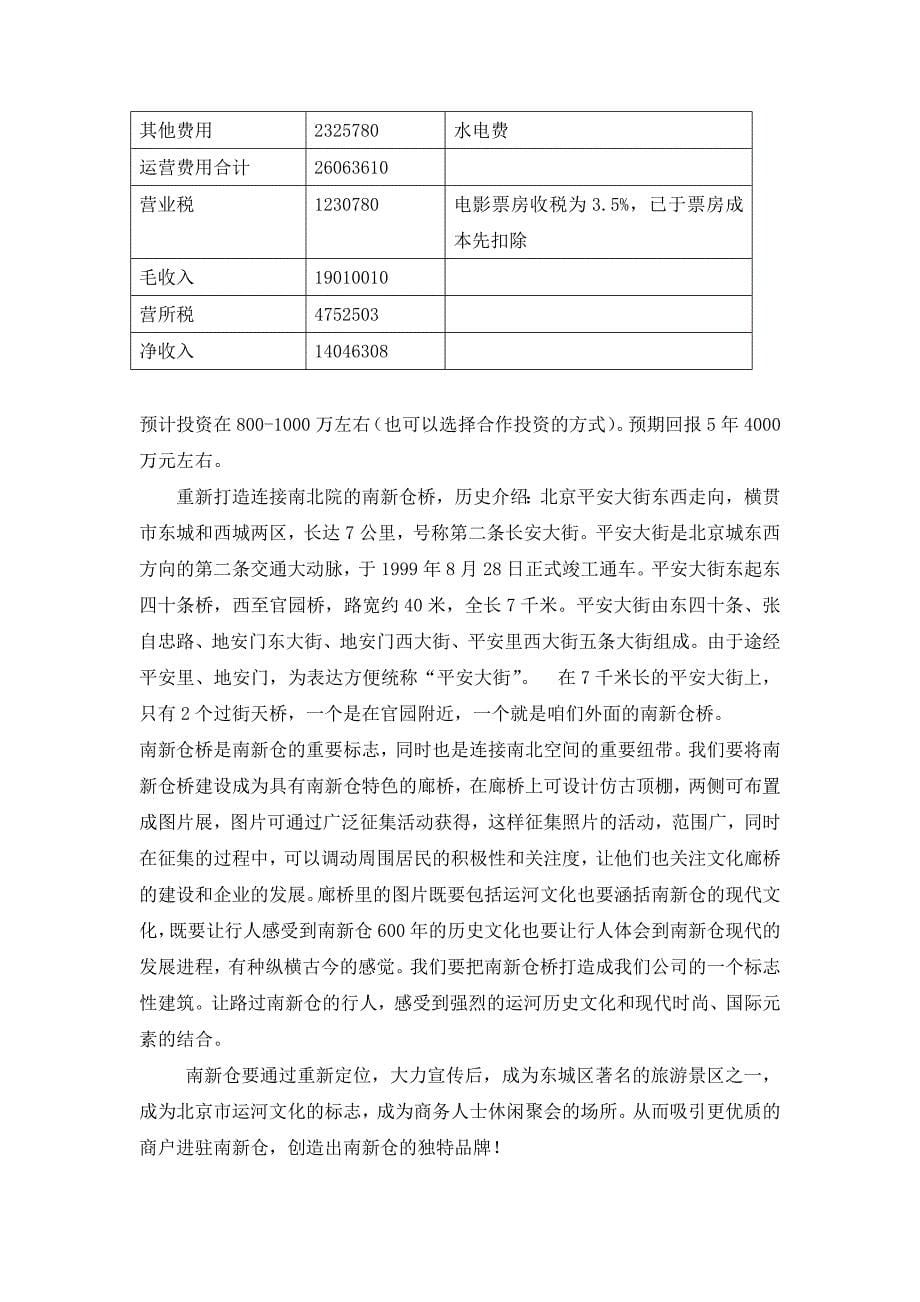 南新仓文化创意项目书(xin)_第5页