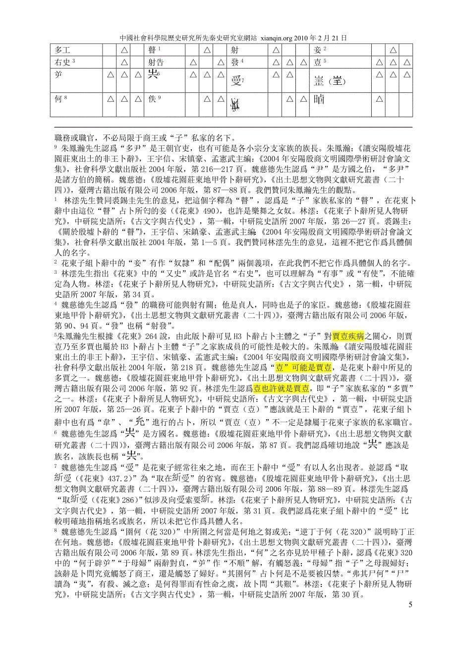 从花东子组卜辞中的人名看其时代_第5页