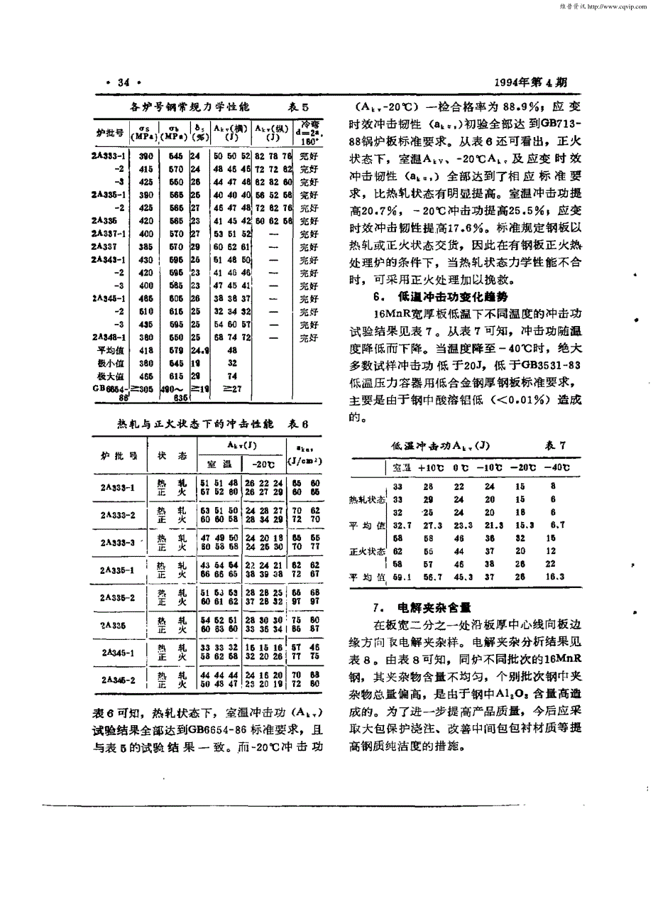 16MnR宽厚板质量及在鱼雷罐车上应用研究_第4页