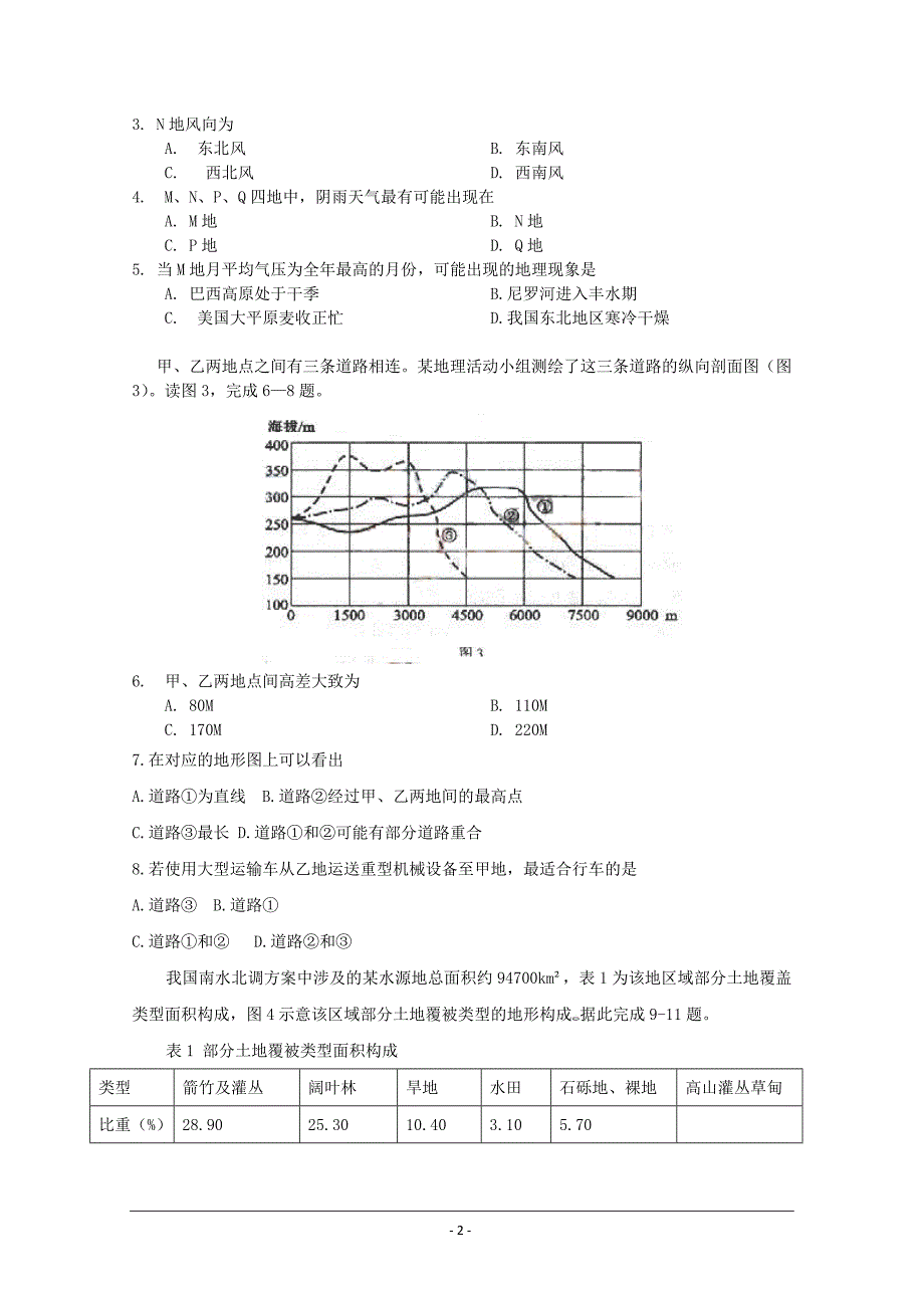 2009年全国普通高考宁夏区试题(文综)_第2页