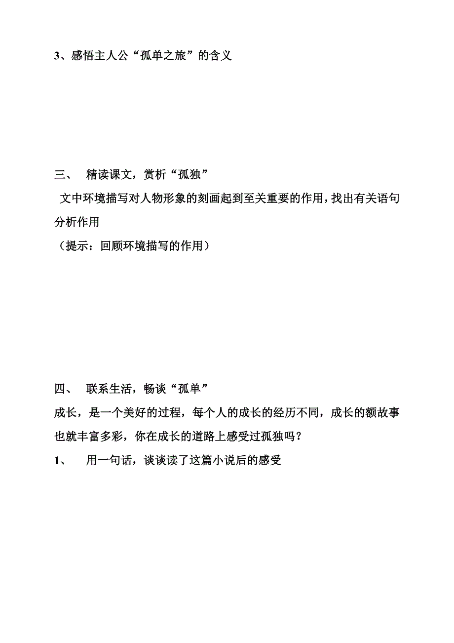 《孤独之旅》导学案_第3页