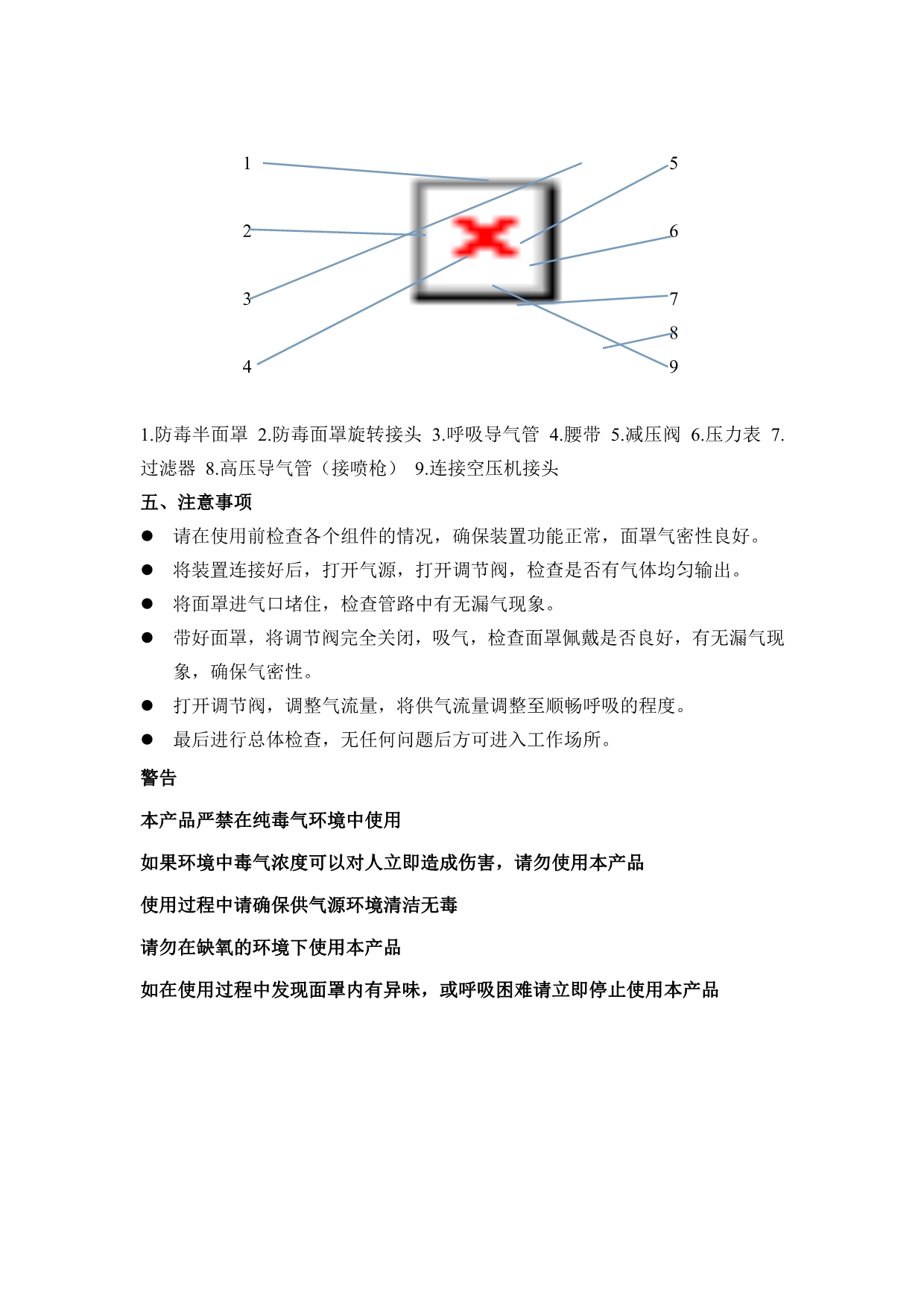 喷漆防毒面具说明书_第2页