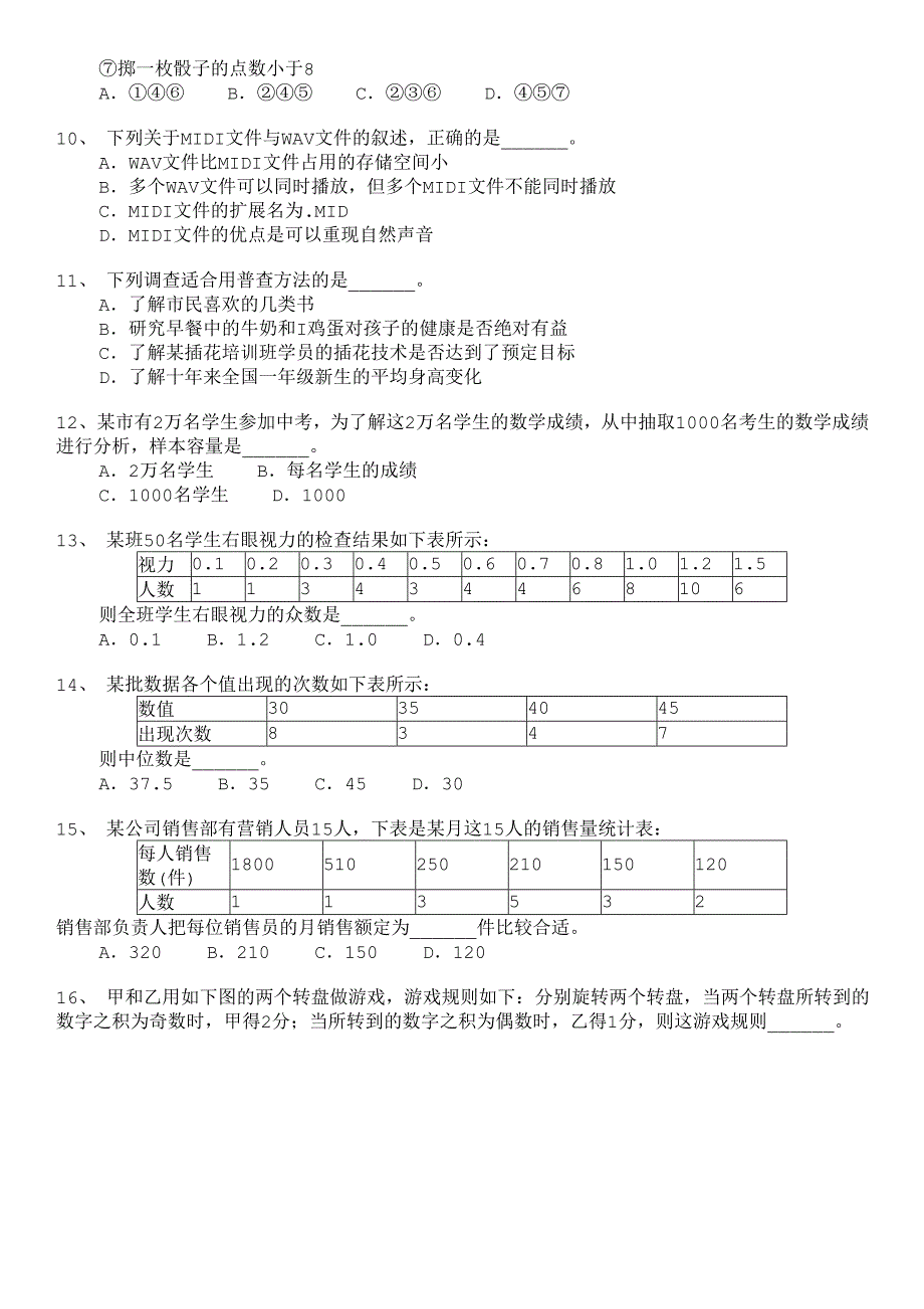 初级信息处理技术员2010上半年上午试题_第2页