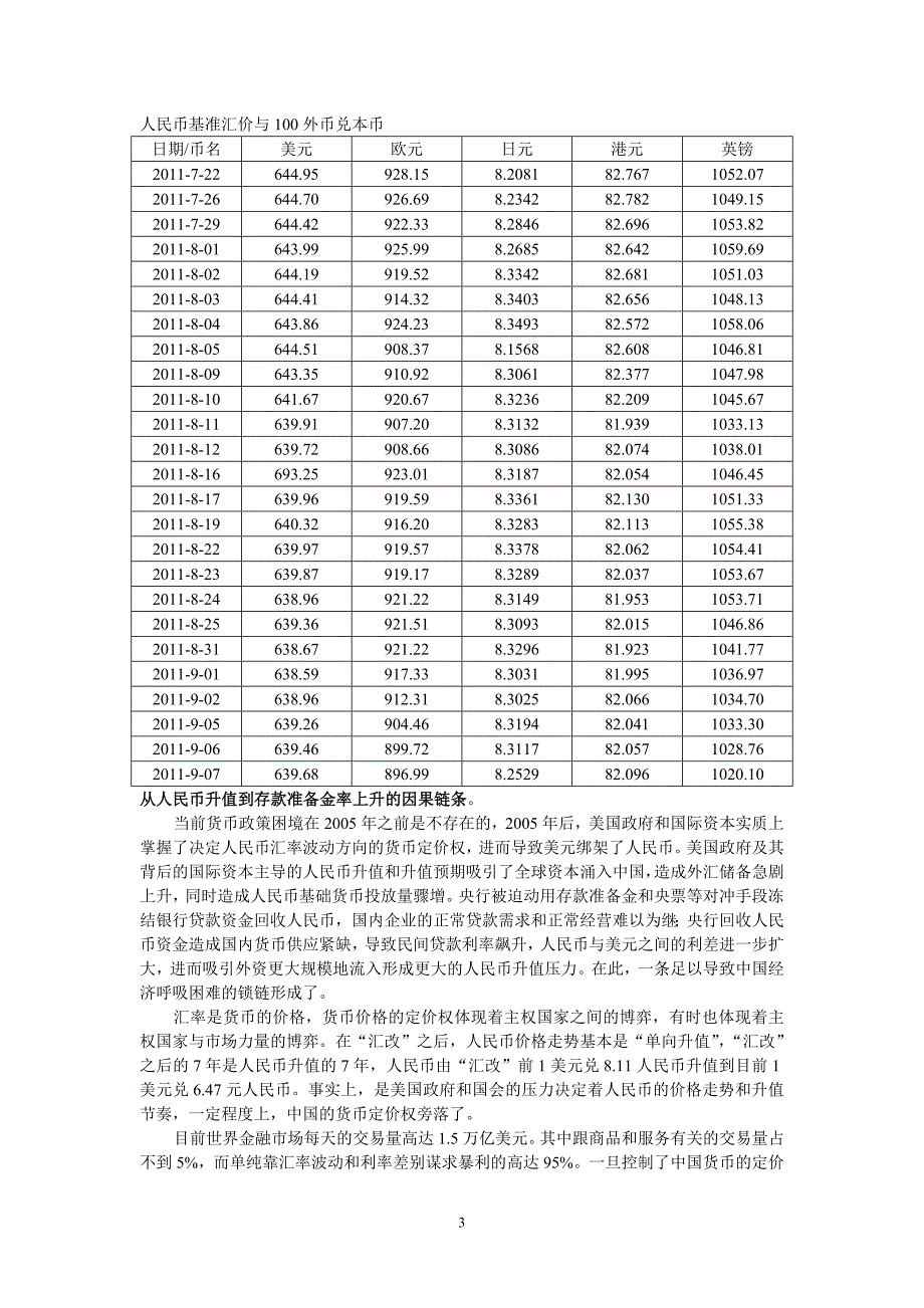 人民币基准汇价与外币兑本币_第3页