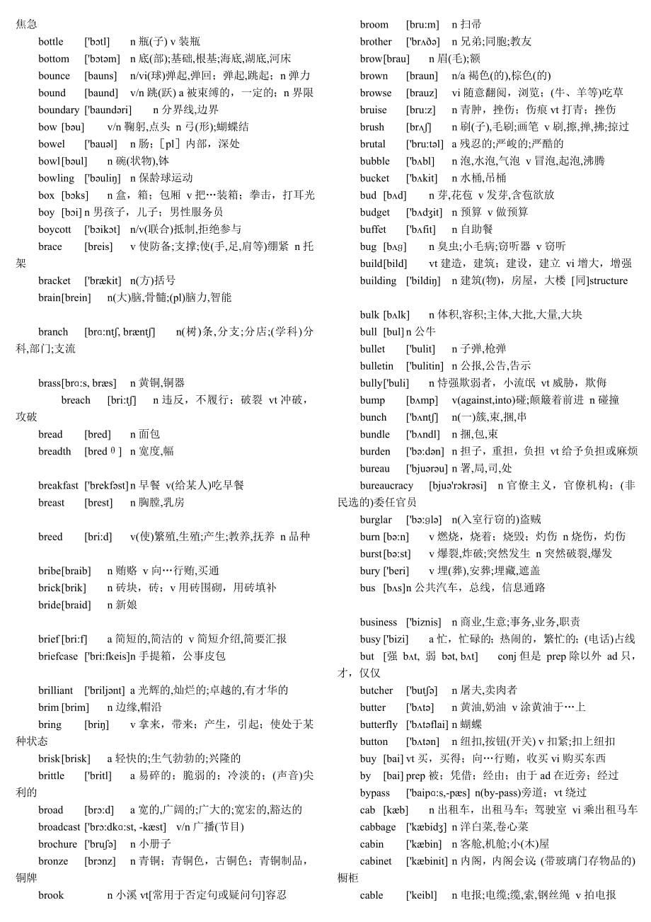 2016考研英语大纲词汇带音标_第5页