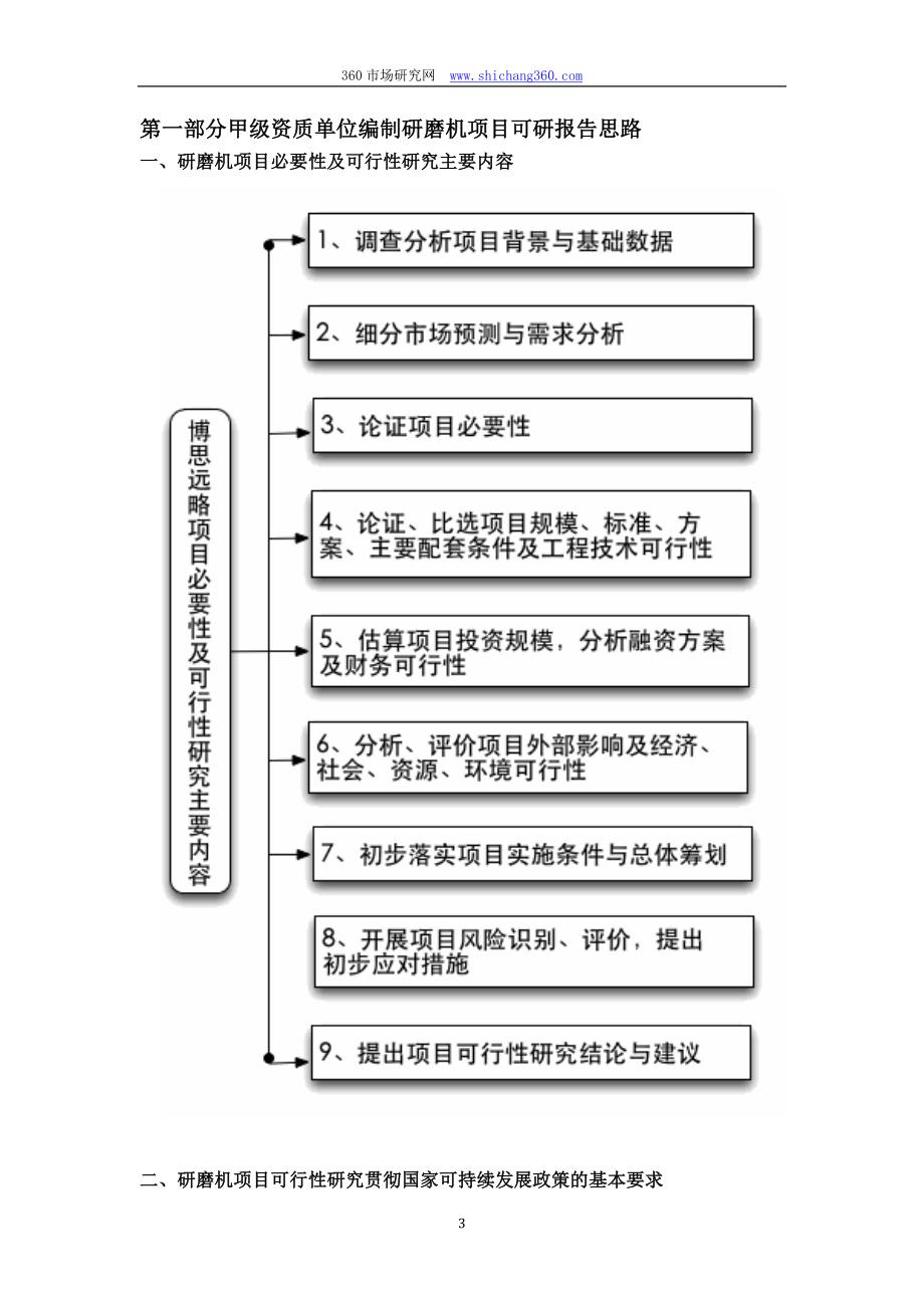 甲级单位编制研磨机项目可行性报告(立项可研+贷款+用地+2013案例)设计方案_第4页