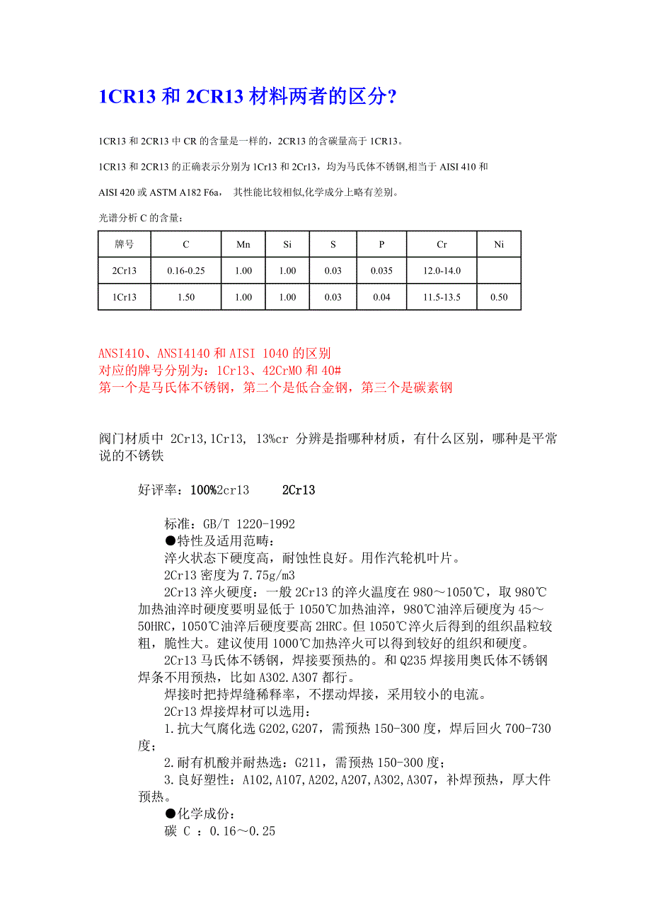 1CR13和2CR13材料两者的区分_第1页