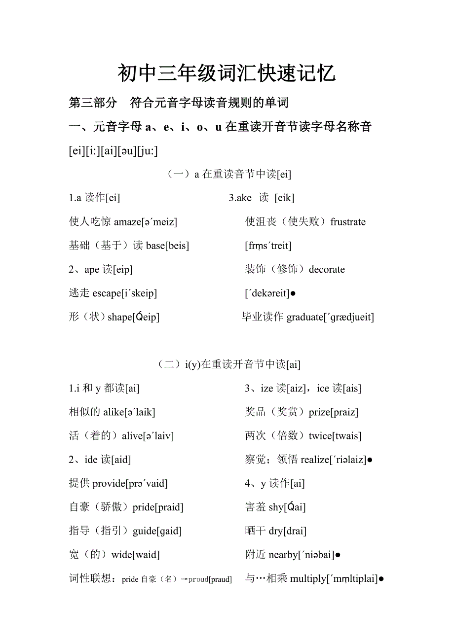 初一单词速记icrosoft文档_第1页
