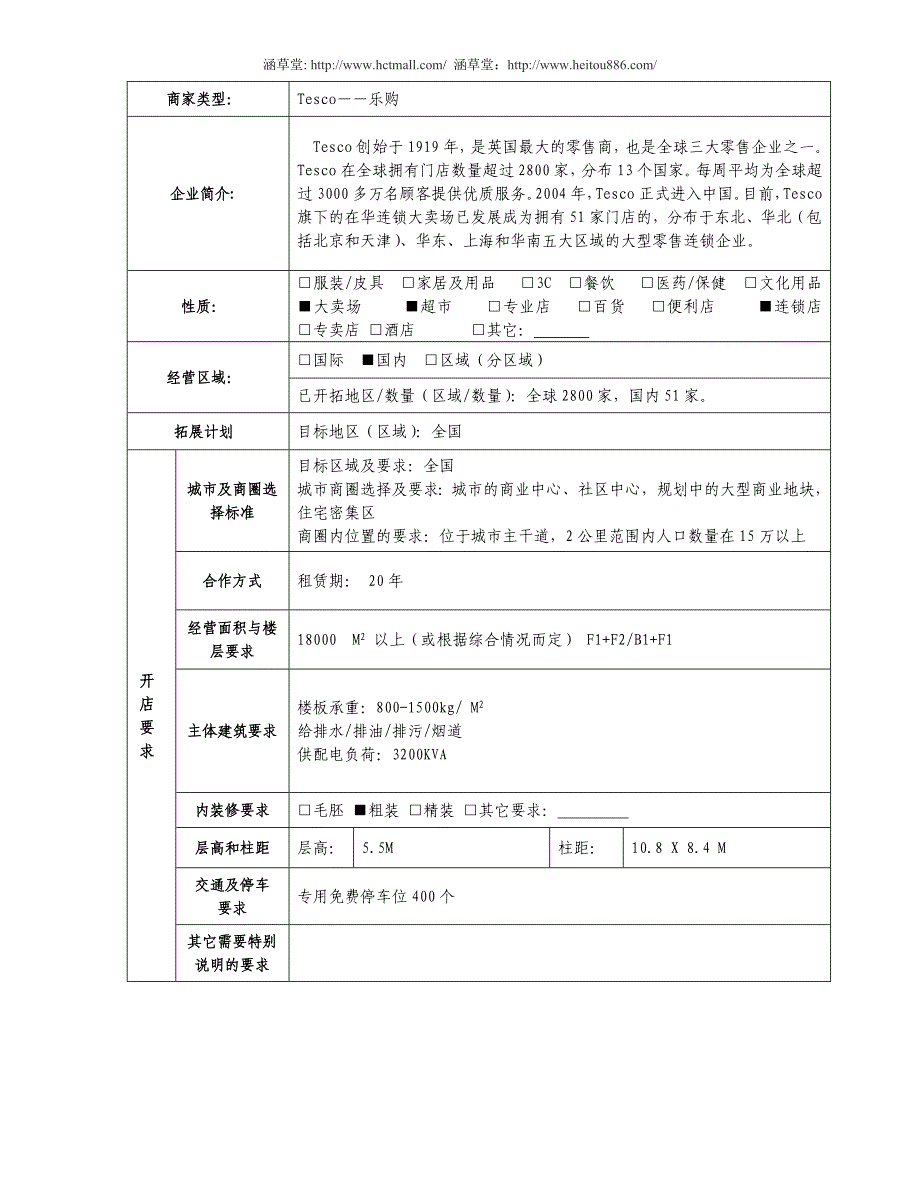 大型专业卖场的基本场地要求和建设标准_第3页