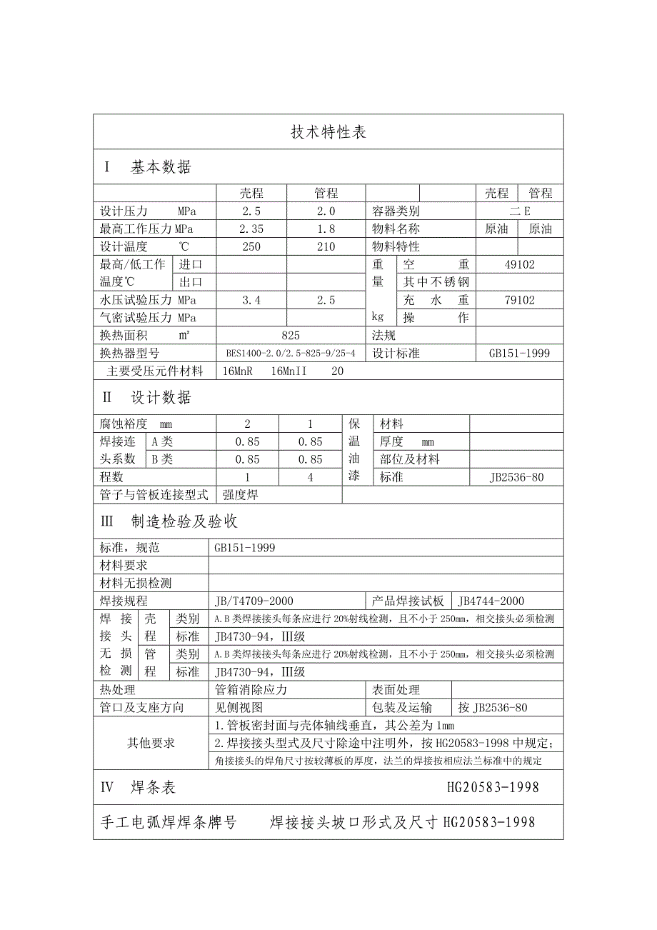 技术规格书-换热器芯子_第2页