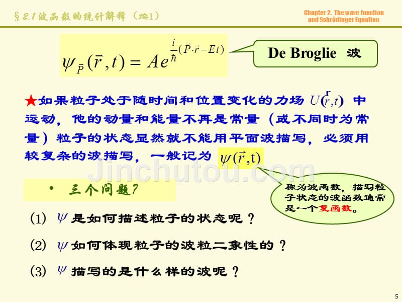 Chapt.2.波函数和薛定谔方程(物理2009级)_第5页