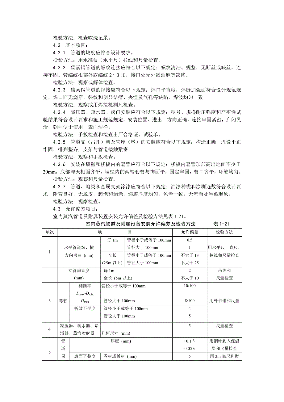 蒸汽管道安装及附属装置标准_第4页