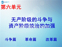 山东省新泰市放城镇初级中学九年级历史上册 第六单元复习课件 新人教版