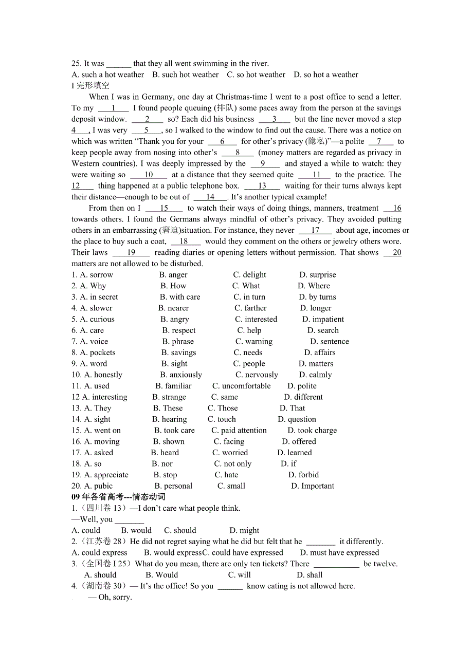 必修3Unit2基础过关练习_第2页