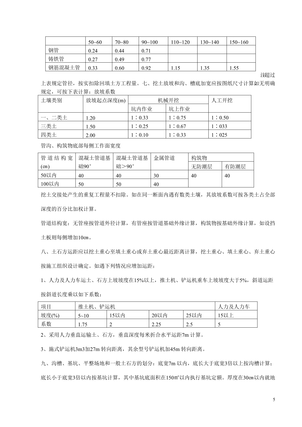 江西省市政工程预算定额及单位估价表_第5页