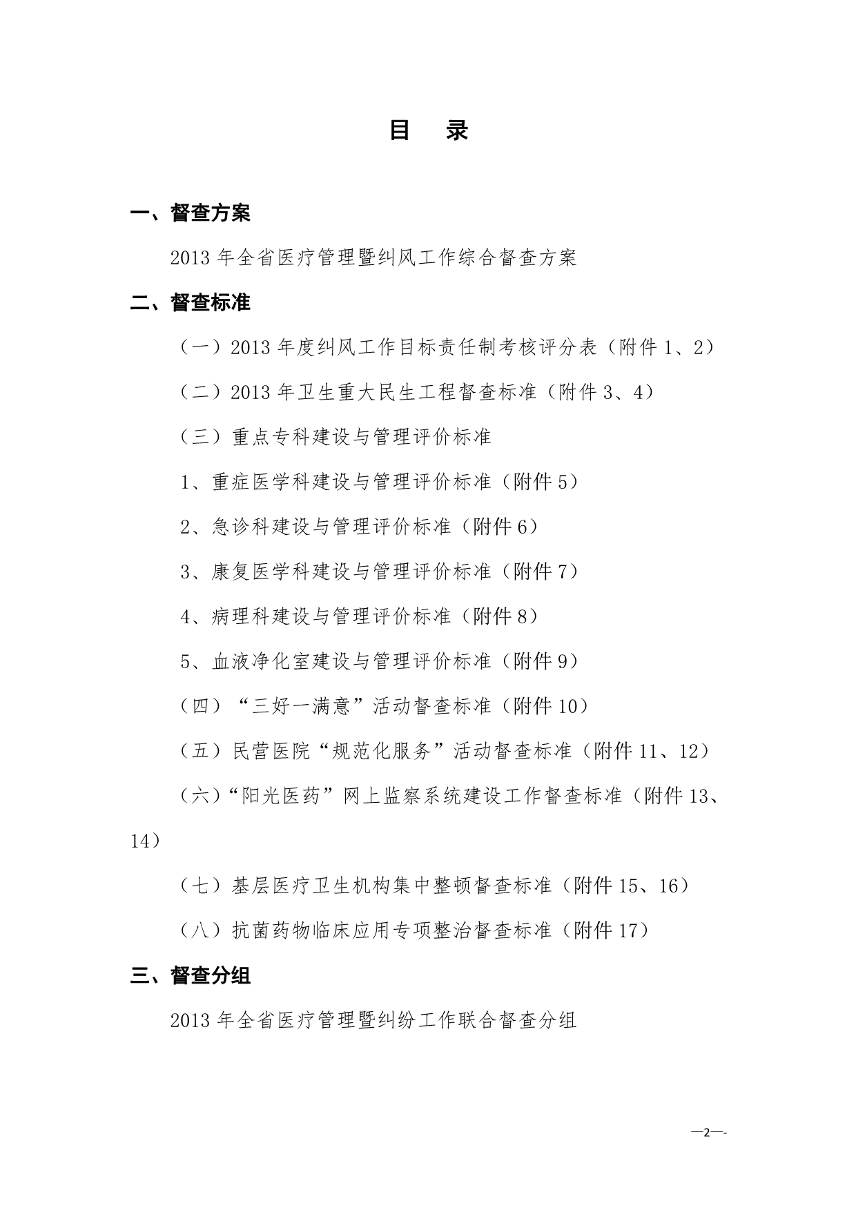 2017年全省医疗管理暨纠风工作综合督查检查标准_第2页